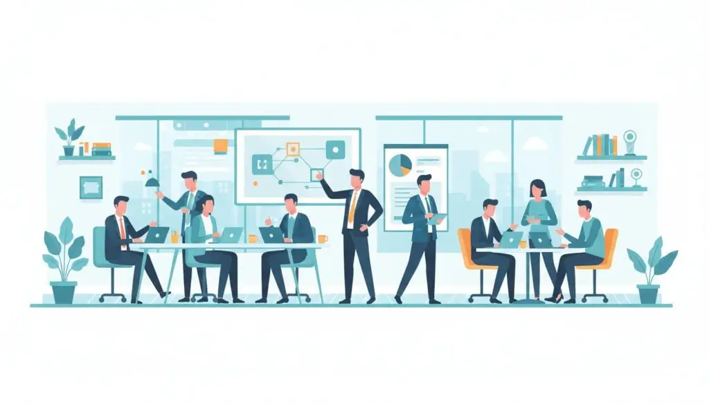 Equipe professionnelle diverse collaborant - emploi equitable nouvelle generation
